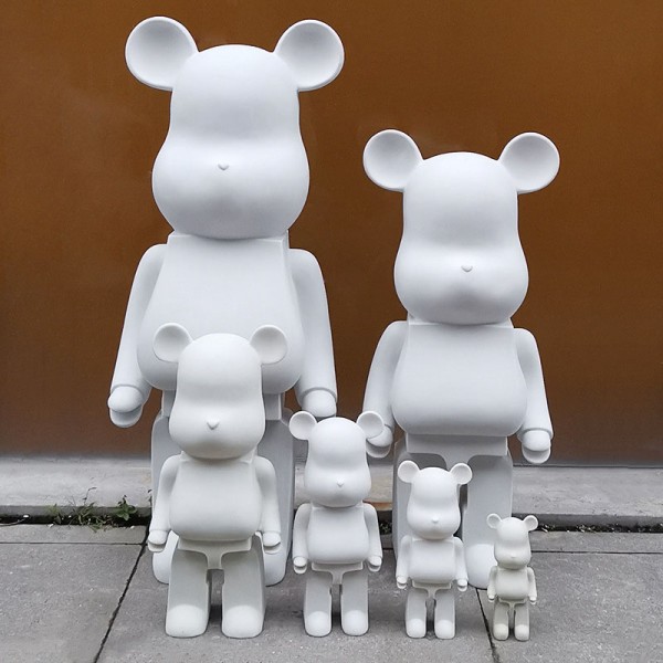 Money Bank Manufacturer - White Resin Fluid Bear Craft