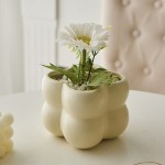 Ceramic Planter Manufacturer - Cream Wind Four Grid