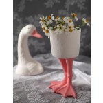 Swan Vase Manufacturer - Pink Beak Hand-painted Tall