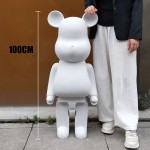 Money Bank Manufacturer - White Resin Fluid Bear Craft