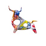 Animal Ornament Manufacturer - Colorful Cow Desktop Decoration