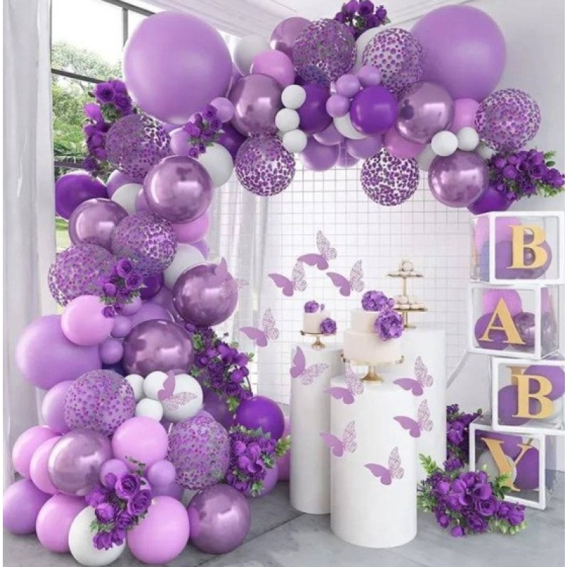 Balloon Garland Manufacturer - Purple Butterfly Set