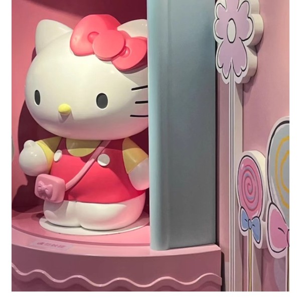 Store Decoration Manufacturer - Pink Cat Dessert Shop Sculpture