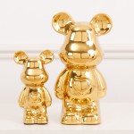 Home Decor Factory - Plating Peach Heart Bear Ornament