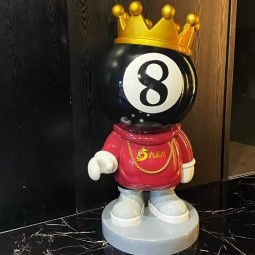Club Ornament Manufacturer - Billiard Black Eight Doll Sculpture