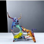 Animal Ornament Manufacturer - Colorful Cow Desktop Decoration