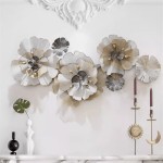 3D Wall Art Factory - Flower Light Metal Background