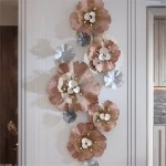 3D Wall Art Factory - Flower Light Metal Background