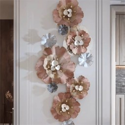 3D Wall Art Factory - Flower Light Metal Background