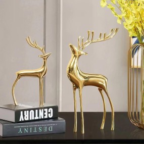 Metal Decor Factory - Luxury Deer Desktop Sculpture