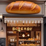Wall Decoration Factory - Glowing Bread Model Bakery Signage