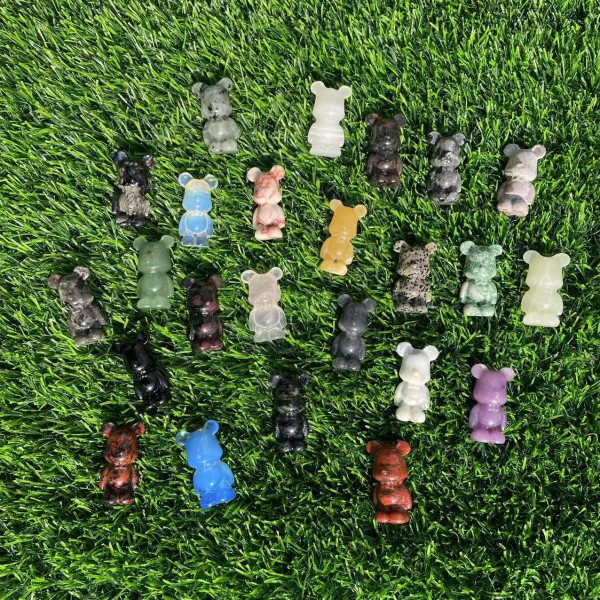 Crystal Stone Factory - 4cm Violent Bear Carved Craft