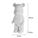 Money Bank Manufacturer - White Resin Fluid Bear Craft