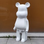 Money Bank Manufacturer - White Resin Fluid Bear Craft