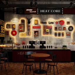 Restaurant Decor Manufacturer - Engraved Wooden Photo Wall