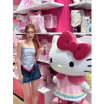 Store Decoration Manufacturer - Pink Cat Dessert Shop Sculpture