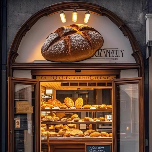 Wall Decoration Factory - Glowing Bread Model Bakery Signage