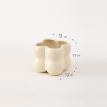 Ceramic Planter Manufacturer - Cream Wind Four Grid