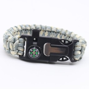 Survival Bracelet Supplier - OEM Multi-function Compass Whistle