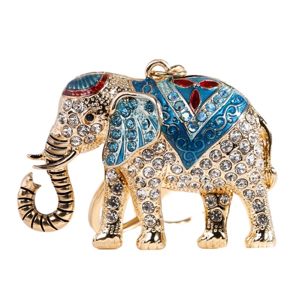 Rhinestone Keychain Manufacturer - OEM Crystal Elephant Carabiner