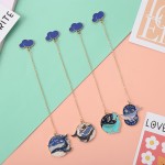 Metal Bookmark Manufacturer - OEM Wave Whale Tassel Design