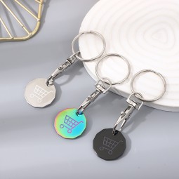 Shopping Cart Keychain Manufacturer - Metal Trolley Coin Chain