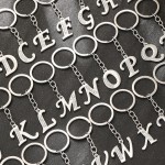 Metal Keychain Factory - 26 Letters Car Key Ring