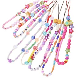 Acrylic Lanyard Factory - Candy Color Bead Wrist Strap