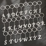 Metal Keychain Factory - 26 Letters Car Key Ring