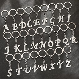 Metal Keychain Factory - 26 Letters Car Key Ring