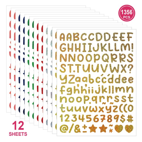 Letter Sticker Manufacturer - Sand Series Shiny Alphabet