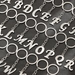 Metal Keychain Factory - 26 Letters Car Key Ring