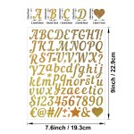 Gold Sticker Manufacturer - Sand Letter Number DIY Stickers