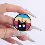 Unicorn Brooch Factory - Meteor Donut Black Cat Pin