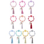 Flower Bracelet Manufacturer - Silicone Bead Keychain Band