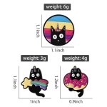Unicorn Brooch Factory - Meteor Donut Black Cat Pin