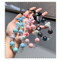 Macaron Keychain Manufacturer - PVC Wristlet Flower Chain