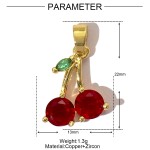 Gold Charm Factory - Diamond Strawberry Jewelry Pendant