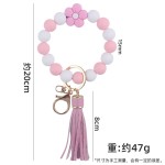 Flower Bracelet Manufacturer - Silicone Bead Keychain Band