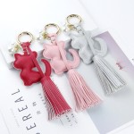 Cat Keychain Factory - PU Leather Fringed Pearl Pendant