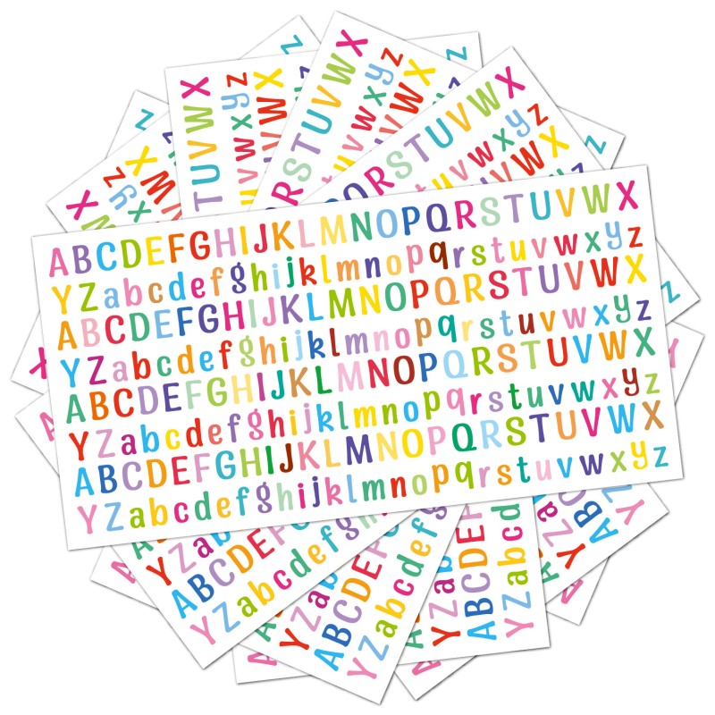 Alphabet Sticker Factory - Colorful Number Vinyl Labels