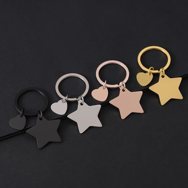 Star Keychain Manufacturer - Stainless Steel Fashion Keychain