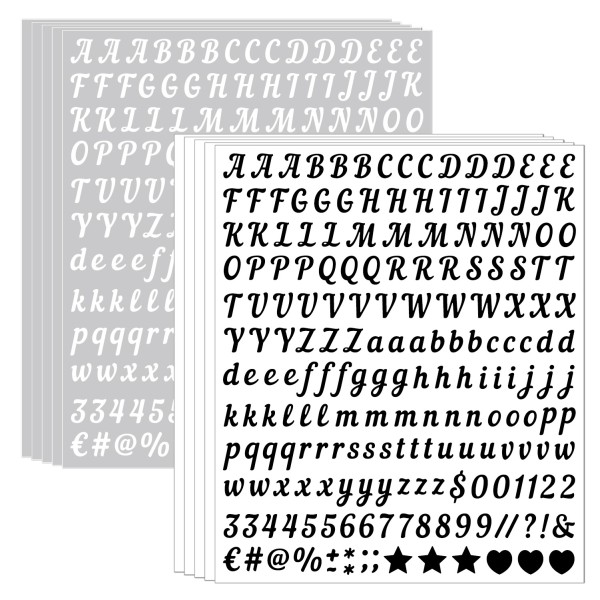 Letter Sticker Manufacturer - Black White Vinyl Alphabet