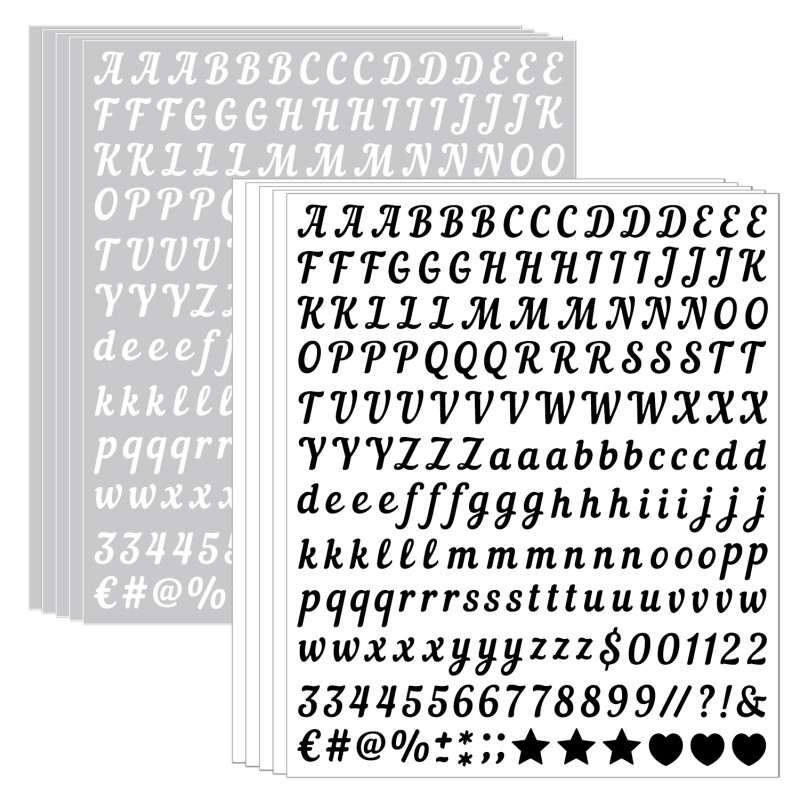 Letter Sticker Manufacturer - Black White Vinyl Alphabet