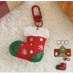 Holiday Keychain Manufacturer - Knitted Xmas Tree Deer Socks