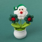 Crochet Ornament Manufacturer - Wool Flower Pot Car Decor