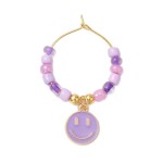 Wine Ring Factory - Smiling Face Bead Glass Charms