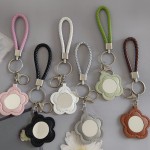 Mirror Keychain Factory - PU Flower Shape Cosmetic Mirror