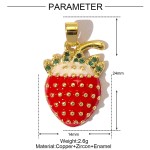 Gold Charm Factory - Diamond Strawberry Jewelry Pendant