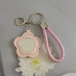 Mirror Keychain Factory - PU Flower Shape Cosmetic Mirror